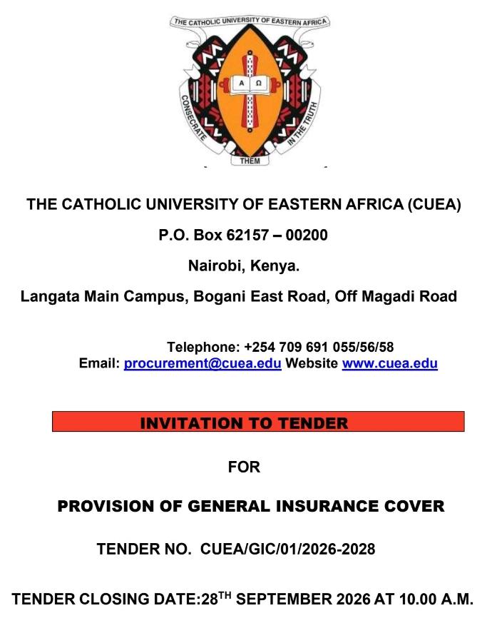 Invitation to Tender: Provision of General Insurance Cover