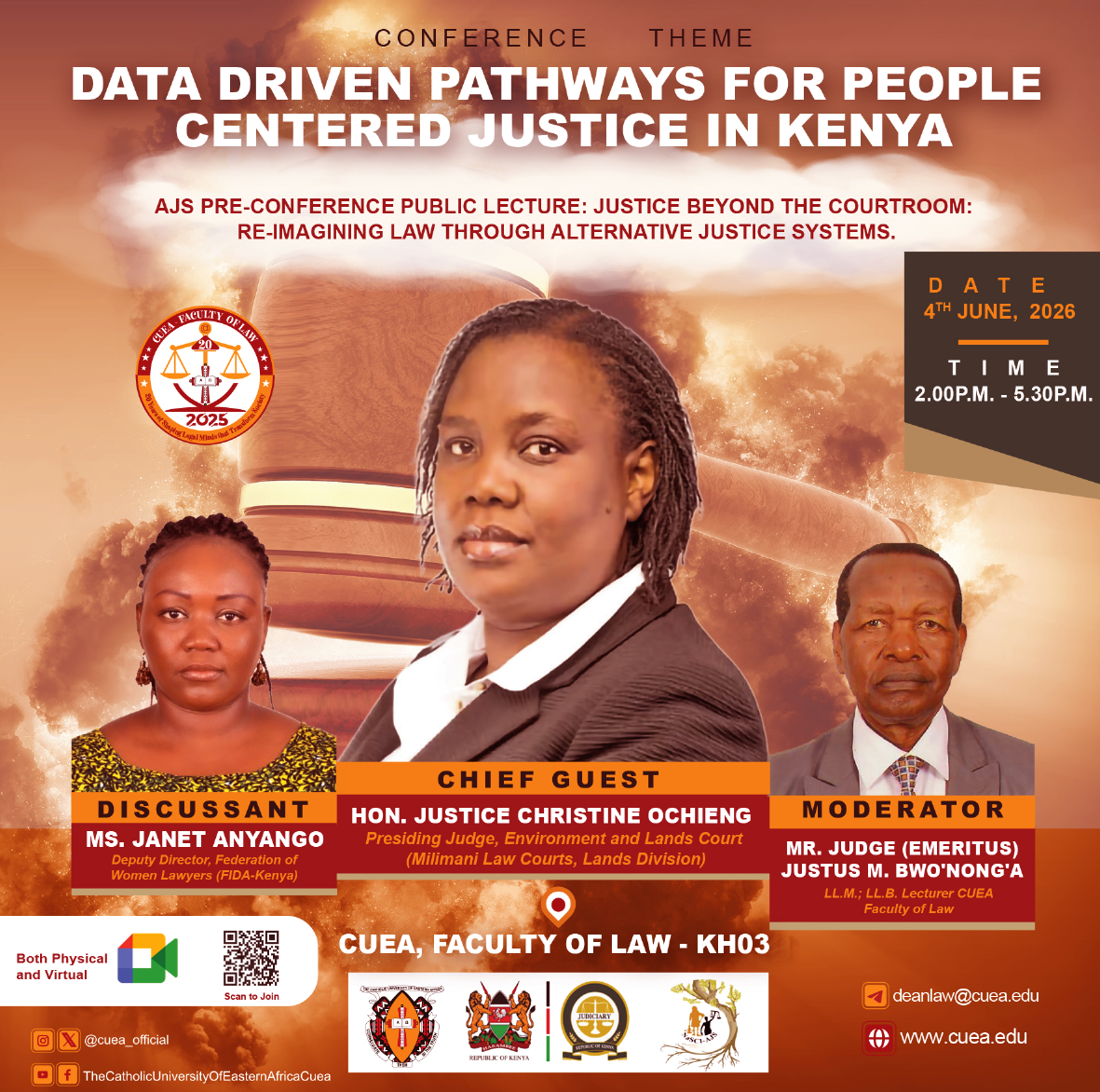 Pre-Conference Public Lecture: Data Driven Pathways for People-Centered Justice in Kenya