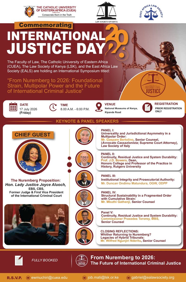 CUEA Hosts International Justice Day Conference in Nairobi